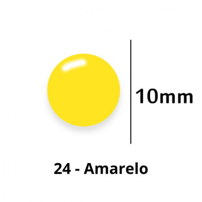 Botão de Pressão de Plástico Colorido 10mm 200 unidades 24 Amarelo Ritas