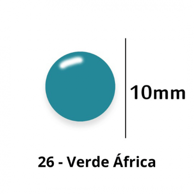 Botão de Pressão de Plástico Colorido 10mm 200 unidades 26 Verde Africa Ritas