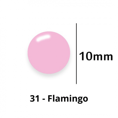 Botão de Pressão de Plástico Colorido 10mm 200 unidades 31 Flamingo Ritas