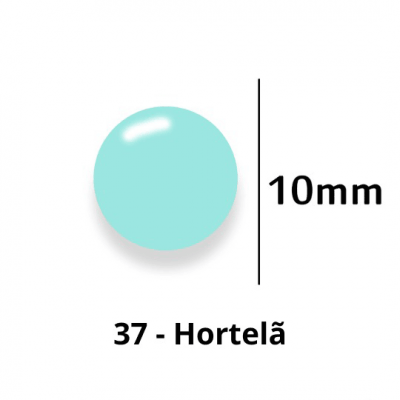 Botão de Pressão de Plástico Colorido 10mm 200 unidades 37 Hortelã Ritas