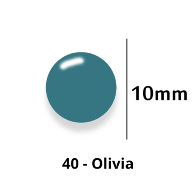 Botão de Pressão de Plástico Colorido 10mm 200 unidades 40 Oliva Ritas