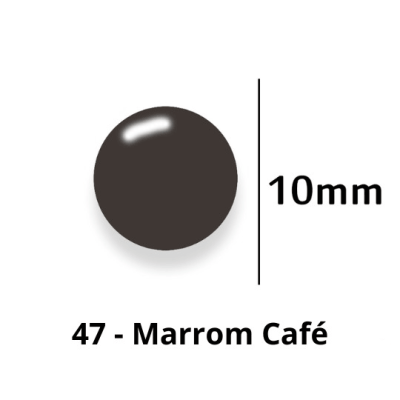 Botão de Pressão de Plástico Colorido 10mm 200 unidades 47 Marrom Café Ritas
