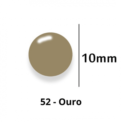 Botão de Pressão de Plástico Colorido 10mm 200 unidades 52 Ouro Ritas
