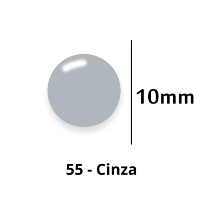 Botão de Pressão de Plástico Colorido 10mm 200 unidades 55 Cinza Ritasv