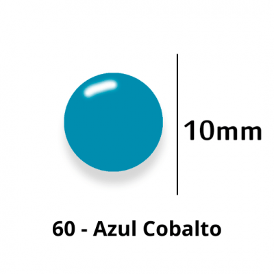 Botão de Pressão de Plástico Colorido 10mm 200 unidades 60 Azul Cobalto Ritas