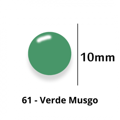 Botão de Pressão de Plástico Colorido 10mm 200 unidades 61 Verde Musgo Ritas
