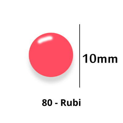 Botão de Pressão de Plástico Colorido 10mm 200 unidades 80 Rubi Ritas