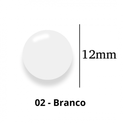 Botão de Pressão de Plástico Colorido 12mm 200 unidades 02 Branco Ritas