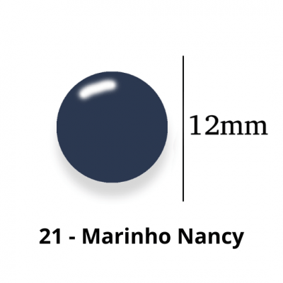 Botão de Pressão de Plástico Colorido 12mm 200 unidades 21 Marinho Nancy Ritas