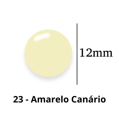 Botão de Pressão de Plástico Colorido 12mm 200 unidades 23 Amarelo Canário Ritas