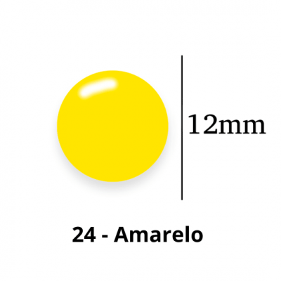 Botão de Pressão de Plástico Colorido 12mm 200 unidades 24 Amarelo Ritas