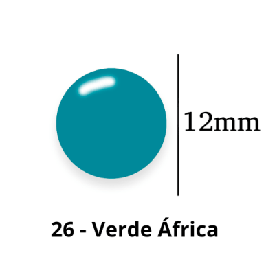 Botão de Pressão de Plástico Colorido 12mm 200 unidades 26 Verde Africa Ritas
