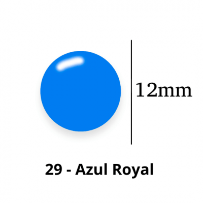 Botão de Pressão de Plástico Colorido 12mm 200 unidades 29 Azul Royal Ritas