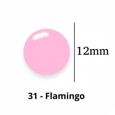 Botão de Pressão de Plástico Colorido 12mm 200 unidades 31 Flamingo Ritas