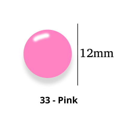 Botão de Pressão de Plástico Colorido 12mm 200 unidades 33 Pink Ritas