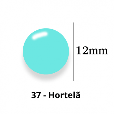 Botão de Pressão de Plástico Colorido 12mm 200 unidades 37 Hortelã Ritas