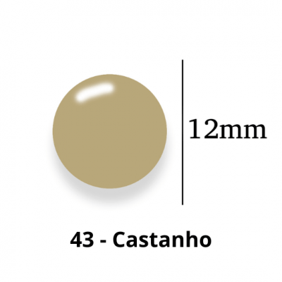 Botão de Pressão de Plástico Colorido 12mm 200 unidades 43 Castanho Ritas