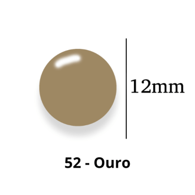 Botão de Pressão de Plástico Colorido 12mm 200 unidades 52 Ouro Ritas