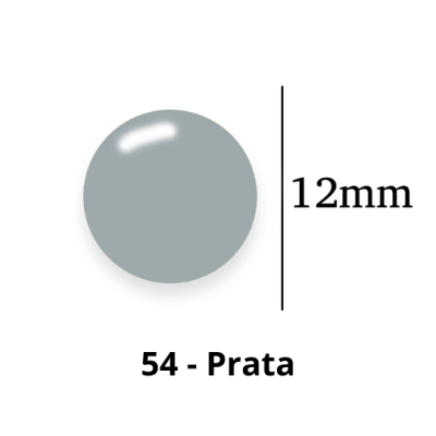 Botão de Pressão de Plástico Colorido 12mm 200 unidades 54 Prata Ritas