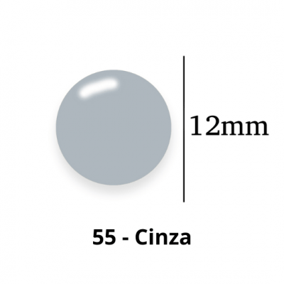 Botão de Pressão de Plástico Colorido 12mm 200 unidades 55 Cinza Ritas