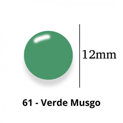 Botão de Pressão de Plástico Colorido 12mm 200 unidades 61 Verde Musgo Ritas