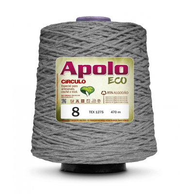 Barbante Apolo Eco 8 1,8kg Cinza Circulo