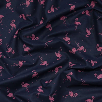 Tecido Tricoline Estampado Flamingo 41024C-01