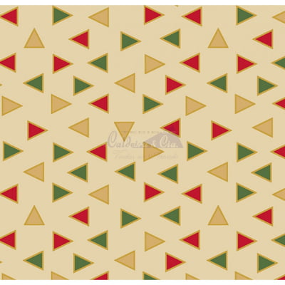 Tecido Tricoline Estampado Natal Cor - 15 (Bege)