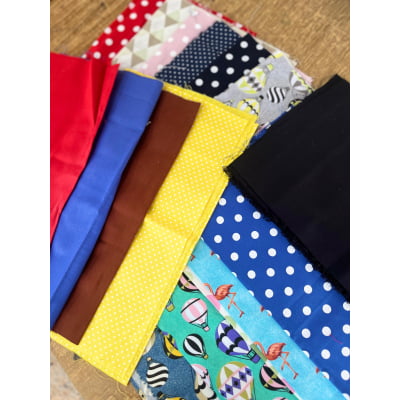 Retalhos De Helanca Diversos 100% Poliéster - Contém 1 Kg