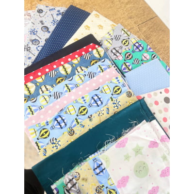 Retalhos De Helanca Diversos 100% Poliéster - Contém 1 Kg