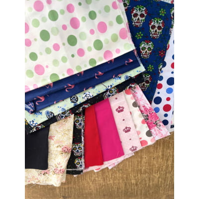 Retalhos De Helanca Diversos 100% Poliéster - Contém 1 Kg