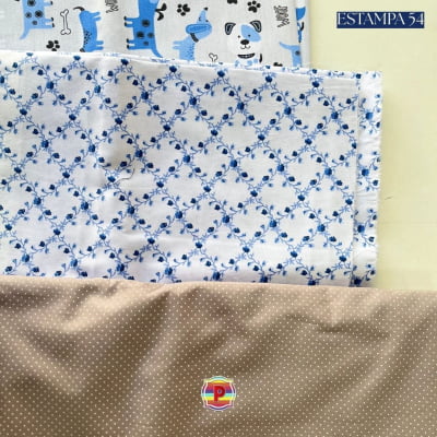 Tecido Tricoline Sortido Estampado e lisos
