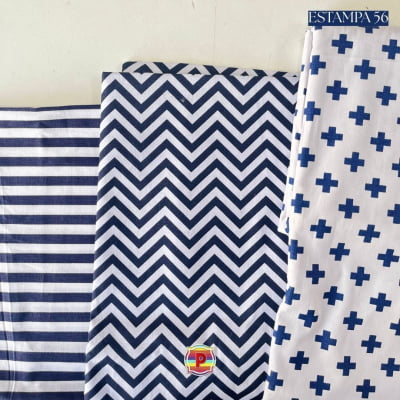Tecido Tricoline Sortido Estampado e lisos