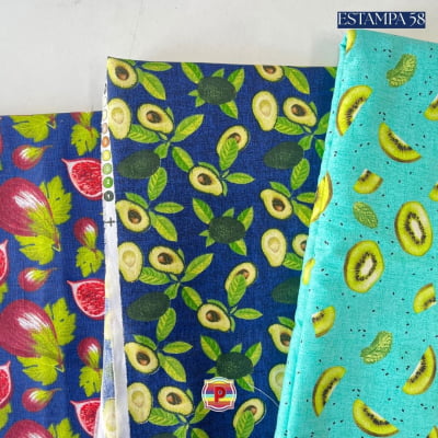 Tecido Tricoline Sortido Estampado e lisos