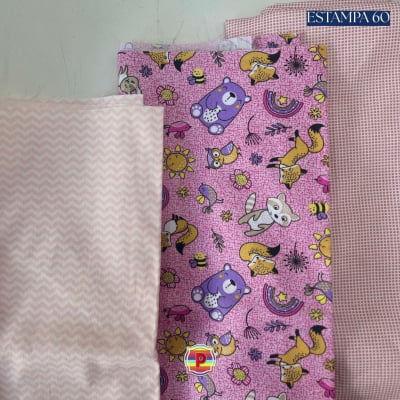 Tecido Tricoline Sortido Estampado e lisos