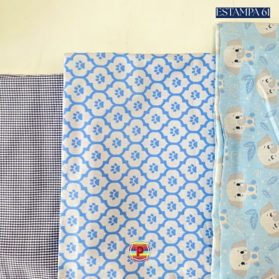 Tecido Tricoline Sortido Estampado e lisos