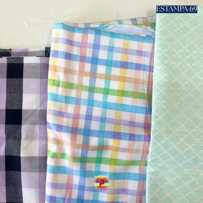 Tecido Tricoline Sortido Estampado e lisos