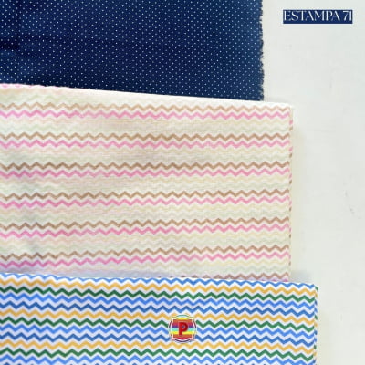 Tecido Tricoline Sortido Estampado e lisos
