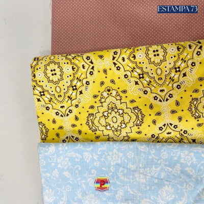 Tecido Tricoline Sortido Estampado e lisos