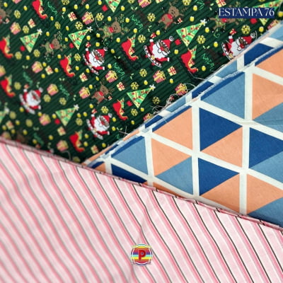Tecido Tricoline Sortido Estampado e lisos