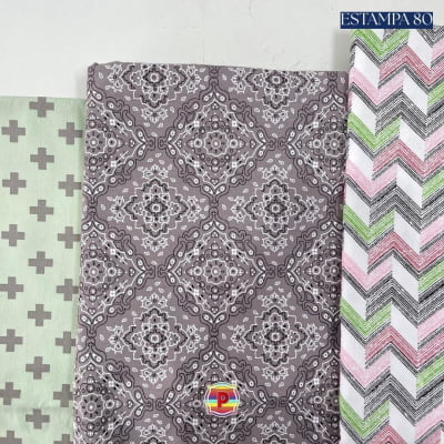 Tecido Tricoline Sortido Estampado e lisos