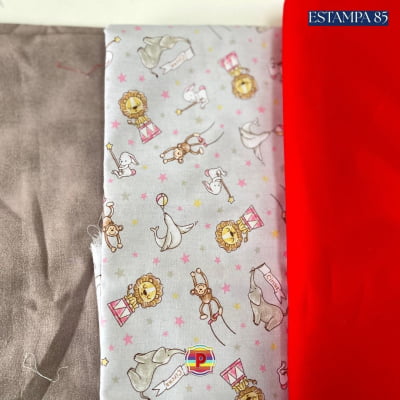 Tecido Tricoline Sortido Estampado e lisos