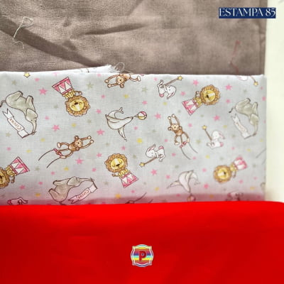 Tecido Tricoline Sortido Estampado e lisos