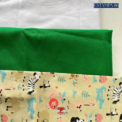 Tecido Tricoline Sortido Estampado e lisos