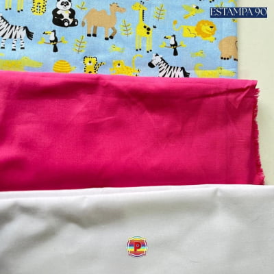 Tecido Tricoline Sortido Estampado e lisos