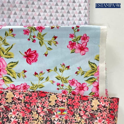 Tecido Tricoline Sortido Estampado e lisos