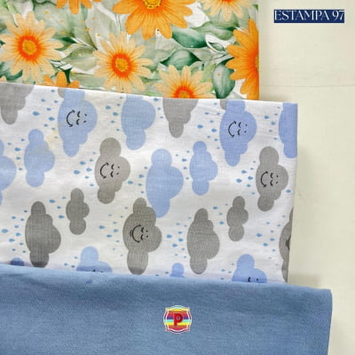 Tecido Tricoline Sortido Estampado e lisos