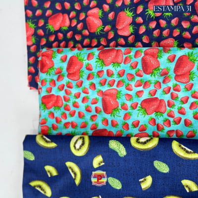 Tecido Tricoline Sortido Estampado e lisos