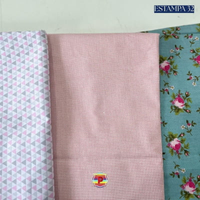 Tecido Tricoline Sortido Estampado e lisos