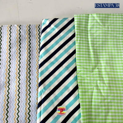 Tecido Tricoline Sortido Estampado e lisos